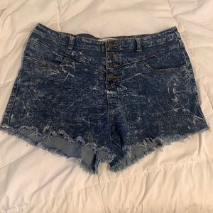 •REFUGE HIGH WAISTED JEAN SHORTS• Size 14, gently worn